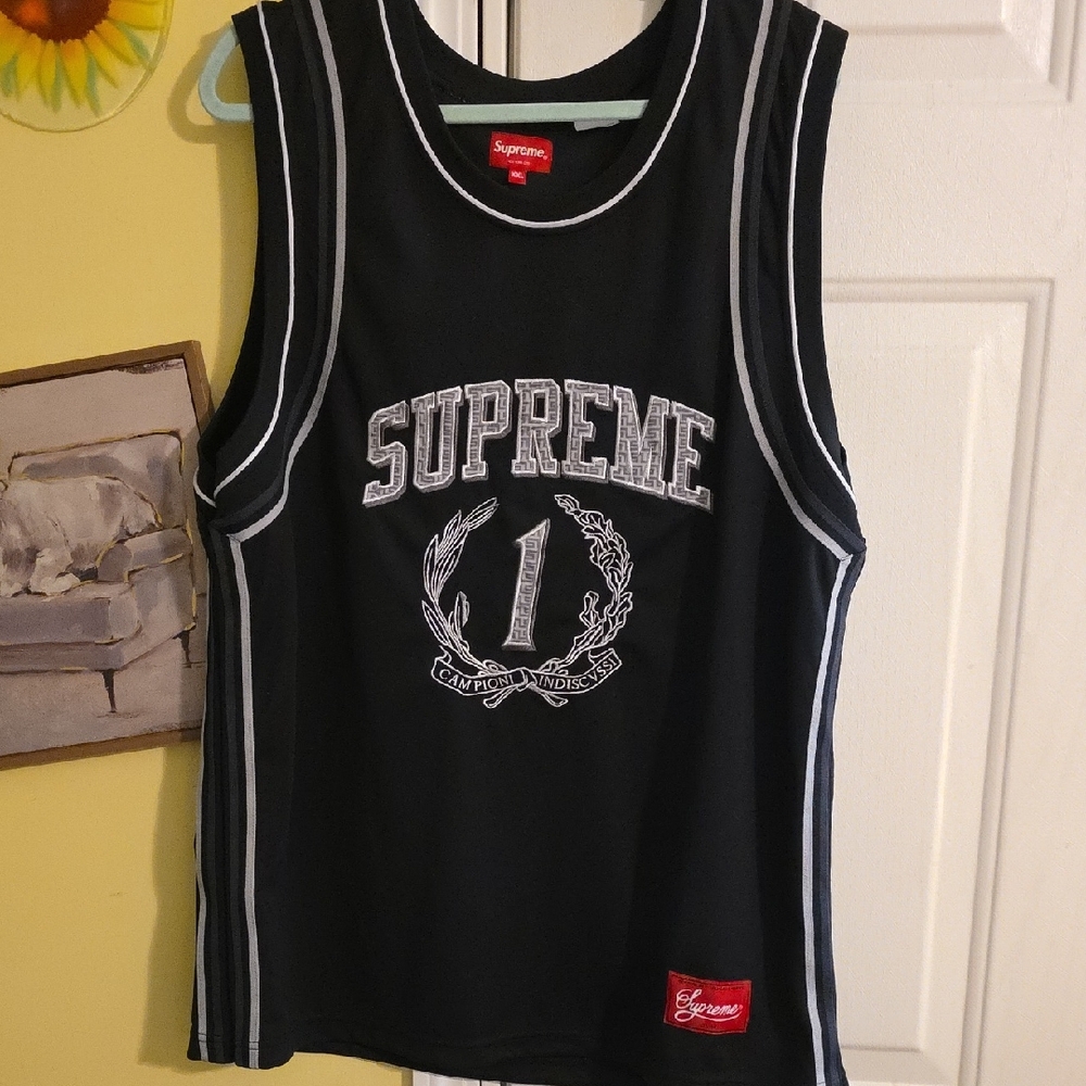 Supreme Black and White Sports Tank